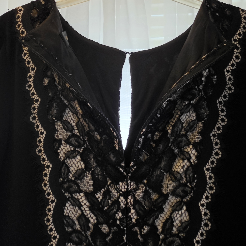 Tadashi Shoji Black and Cream Lace Dress - Picture 7 of 7